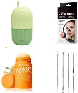 Geggsa Ice Roller, Nose Mask, Orange Mask Blackhead Remover KIt