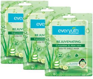 Everyuth Naturals Rejuvenating Cucumber and Aloe VeraSheet Mask.