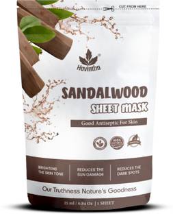 Havintha Sandalwood Face Sheet Mask, Intense Hydration & Moisturizing, Smooth Facial Mask