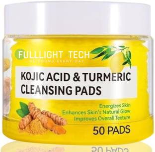 Fulllight Tech Kojic Acid & Turmeric Face Pads | Unclogs Pores & Smooths Texture Face Wash-