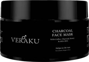 veraku Charcoal Face Mask with Charcoal, Helps to De-Tan (Wash Off)
