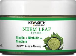 KEYA SETH AROMATHERAPY Neem Leaf Powder Face Pack for Women & Men Reduces Acne & Oily Skin + Glowing