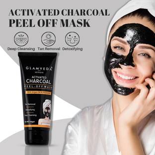 GLAMVEDA Charcoal Peel Off Face Mask | Face Pack For Detan,Blackhead & Whitehead Removal