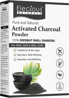 Elecious Activated for face and teeth whitening | Coconut Charcoal powder