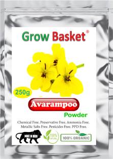 Grow Basket Natural Avarampoo Flower Powder for Face, Skin Whitening, Hair Growth 250g