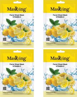 MasKing Beauty Facial Sheet Mask Vitamin- C Pack Of 4