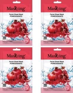 MasKing Beauty Facial Sheet Mask Pomegranate Pack Of 4