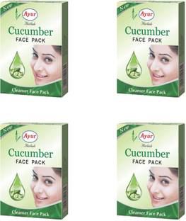 AYUR HERBALS Cucumber face pack with Multani Miti I Remove Dead Cells I *4