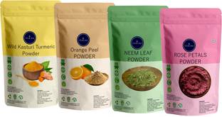VEDICINE Wild Turmeric Amba Haldi Kasturi Manjal Orange Peel Rose Petal Neem Powder For Face Pack