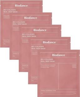 BIODANCE Bio-Collagen Real Deep Mask, Hydrating Overnight, Pore Minimizing (pack of 5}