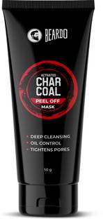 BEARDO Charcoal Peel Off Mask | For Glowing Skin | Detoxing Facial Kit for Men