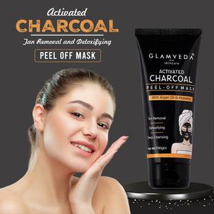 GLAMVEDA Charcoal Peel Off Face Mask | Face Pack For Detan,Blackhead & Whitehead Removal