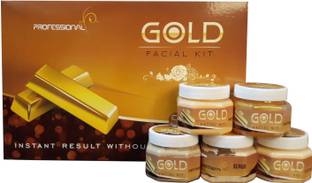 Professional Gold Facial Kit, Way To Use Facial Kit, Unisex for fairness, Whiting, Skin, Instant Result Without Damage Skin