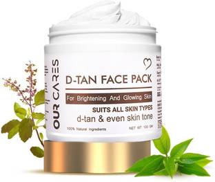 Ourcares D-Tan Face Pack | Enriched with Aloe Vera, Zinc Oxide & Kaolin