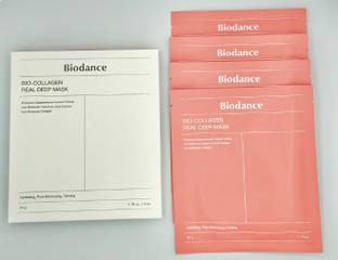 BIODANCE Bio-Collagen Mask Real Deep , Hydrating Overnight, Pore Minimizing (pack of 4}