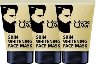 Qraa Vitamin C Skin Whitening Face Mask for Men | With Vitamin E |Pack of 3
