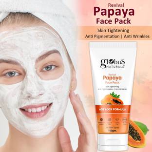 Globus Naturals Revival Papaya Face Pack for Skin Tightening, Anti Pigmentation & Tan Removal