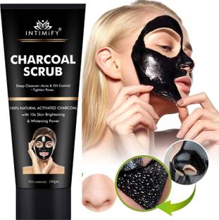 INTIMIFY Charcoal Peel Off Mask for Men & Women Removes Blackheads and Whiteheads