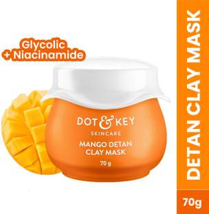 Dot & Key Mango Detan Clay Mask for New-age 'ubtan' to visibly reduce tan,Fades Dark Spots