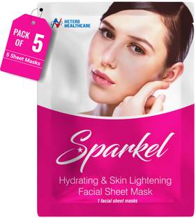 Sparkel Hydrating - Skin Lightening Face Sheet Mask - Pack of 5