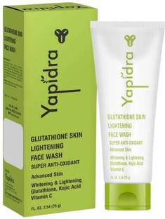 Yapidra Glutathione Brightening  | Enhances Skin Radiance & Reduces Pigmentation | Infused with Kojic Acid, Vitamin C & Antioxidants | Suitable for All Skin Types Face Wash