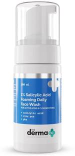 The Derma Co 1% Salicylic Acid Foaming Daily  for Active Acne & clogged Pores Face Wash