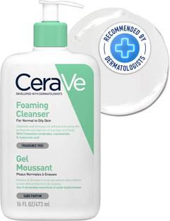 CeraVe Foaming Cleanser  For Oily Skin with Hyaluronic Acid, Dermatologist Recommended Face Wash
