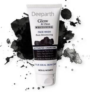 Deeparth Glow & Clean Charcoal Whitening | Anti pollution,Oil Control Face Wash