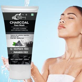 Riffway Charcoal  For Brighter Skin Tone\ Restores Natural Glow \ Men & Women Face Wash