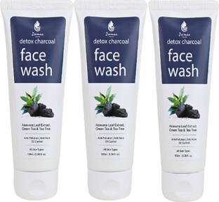 Daimaa Organics Detox Charcoal Aloevera Leaf Extract, Green Tea & Tea Tree Anti Acne Oil Control Face Wash