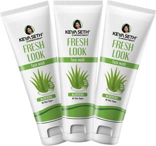KEYA SETH AROMATHERAPY Fresh Look Aloe Vera Gel  Deep cleanser Soothes Nourishes Reduces Blemishes & Moisturizing for All Skin Type, 100ml (Pack of 3) Face Wash