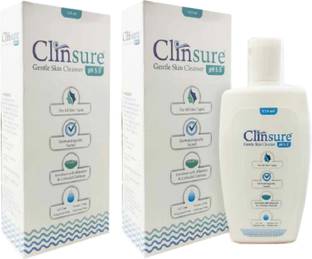 Clinsure Gentle Skin Cleanser With pH 5.5 (Pack of 2 x 125ml) Face Wash