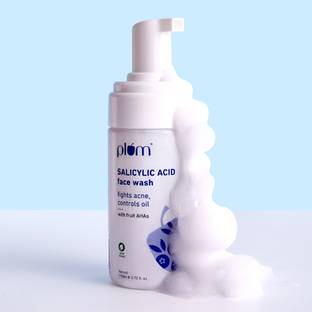 Plum 1% Salicylic Acid Anti Acne Gentle Foaming Cleanser | Controls Oil | Creamy Face Wash
