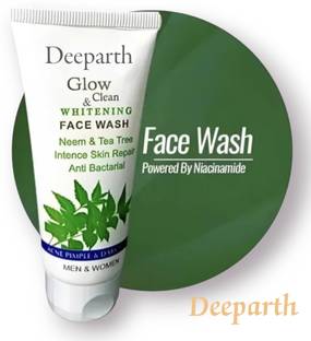 Deeparth Glow & Clean Neem And Tea Tree Whitening 100ml, Reduces Scars & Dark Spots, pimple control, for skin brightning, for all skin types DNFW017 Face Wash