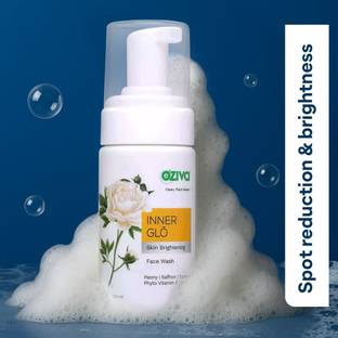 OZiva Inner Glo Skin Brightening  (with Phyto Vitamin C, Glycolic Acid AHA, Sandalwood & Yuzu) for Dark Spot Correction & Radiance Face Wash