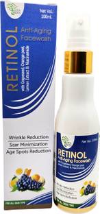 Four Trees Retinol Anti Aging  | Wrinkle Reduction | Scar Minimization | Age Spots Reduction | For Men & Women | 100ml Face Wash