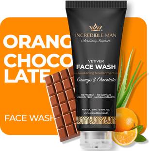 Incredible Man Orange & Chocolate De-Tan Removal & Skin Brightening for Men & Women Face Wash