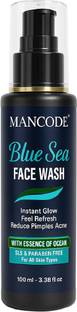 MANCODE Blue Sea  | Instant Glow & Acne Care | Refreshing & Hydrating Cleanser Face Wash