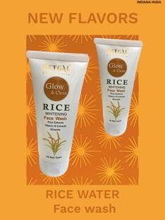INDIANA HUDA Glow & Clean Whitening Rice Water  - 100 ml (2 Bottles) Face Wash