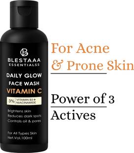 blestaaa essentialss Vitamin C Glow & Nourish With | Niacinamide & Vitamin E Men & Women All Skin Types . Face Wash