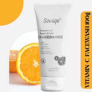 soviqe Vitamin C & E  for Brightening, Tan Removal & Glowing Clear Skin Face Wash