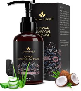 Avimee Herbal Kunwar Charcoal Facewash | Oil & Dust Free Skin | Activated Charcoal | 100ml Face Wash