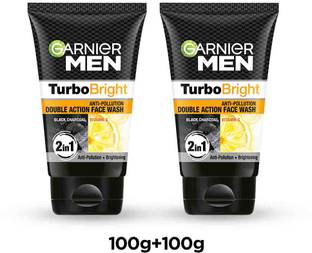 Garnier Men turbo bright Anti-Pollution Double Action Face Wash