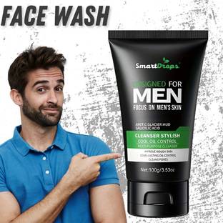 smartdrops Men Facewash For Pimples & Acne Control,Skin Brightening Facewash For All Skin Type Face Wash