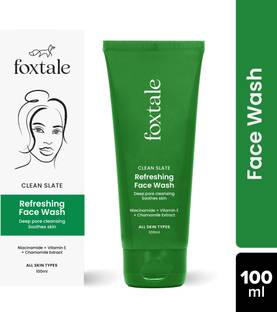 Foxtale Refreshing  with Niacinamide & Vitamin E, Deeply Cleans Pores and Soothes Skin Face Wash