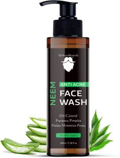 UrbanMooch Anti Acne  for Oil Control, Pimples Marks Removal and Glowing Skin for Men with Neem & Aloe Vera, 100 Ml Face Wash
