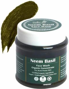 RUSTIC ART Organic Neem Basil Concentrate|Anti Acne Deep Cleansing|SLS Free Face Wash