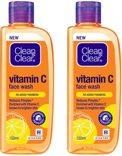 Clean & Clear Vitamin C| Reduces pimples | Enriched with Vitamin C to soothe skin Face Wash
