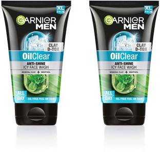 Garnier Men Oil Clear Deep Cleansing, with Menthol and Mineral Clay Face Wash