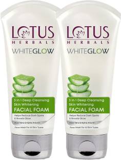 LOTUS HERBALS WhiteGlow 3-In-1 Deep Cleansing Whitening Facial Foam, for all skin types Face Wash